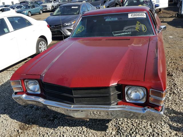 536801L101419 - 1971 CHEVROLET EL CAMINO BURGUNDY photo 10