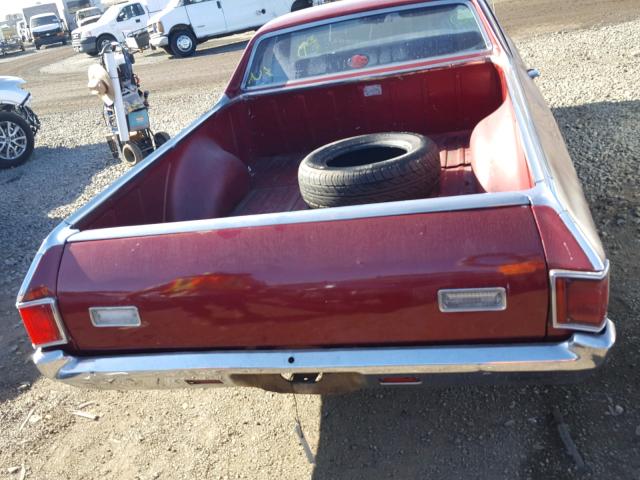 536801L101419 - 1971 CHEVROLET EL CAMINO BURGUNDY photo 6