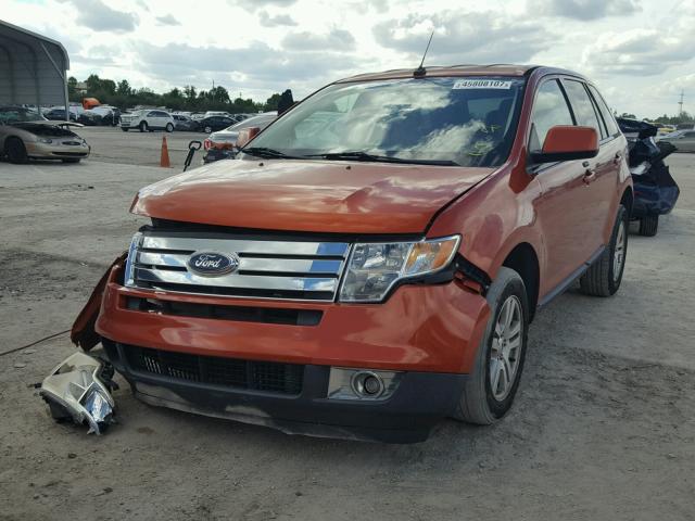 2FMDK38C07BB35169 - 2007 FORD EDGE SEL ORANGE photo 2