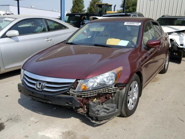 1HGCP2F47CA041322 - 2012 HONDA ACCORD LXP BURGUNDY photo 2