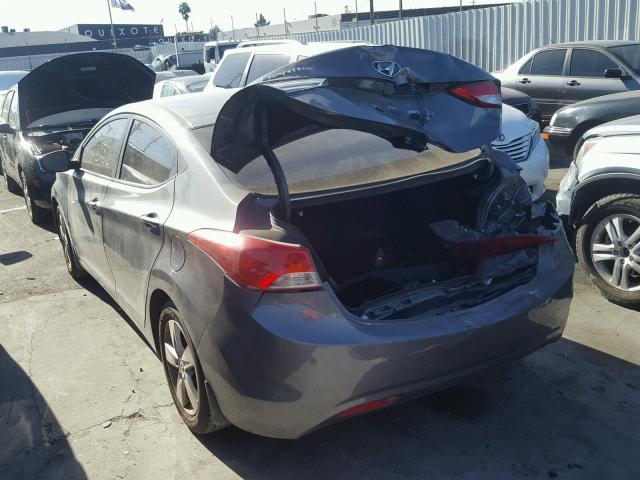 5NPDH4AE9DH274138 - 2013 HYUNDAI ELANTRA GL SILVER photo 3