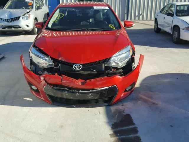 2T1BURHEXGC534558 - 2016 TOYOTA COROLLA RED photo 9