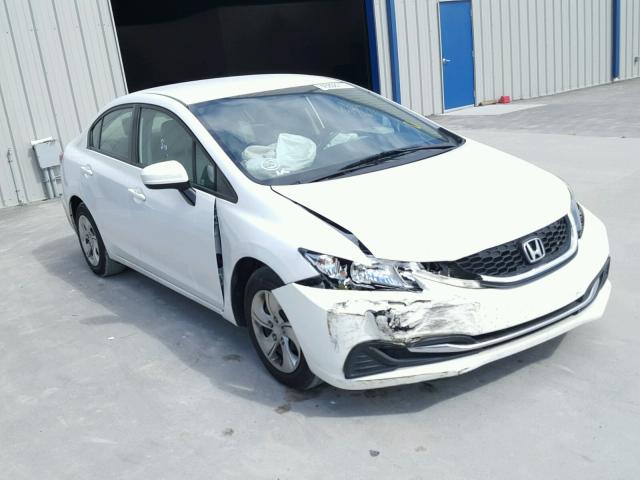 19XFB2F5XEE082093 - 2014 HONDA CIVIC LX WHITE photo 1