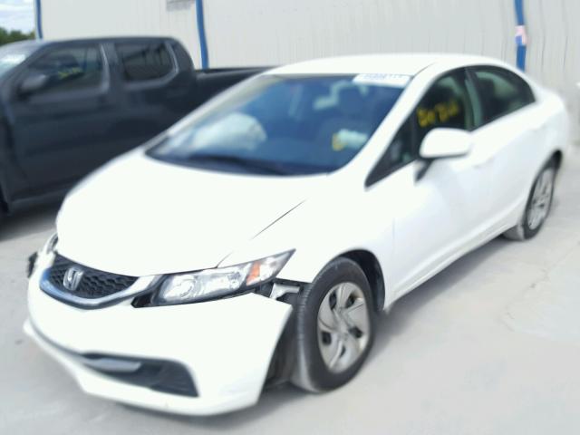 19XFB2F5XEE082093 - 2014 HONDA CIVIC LX WHITE photo 2