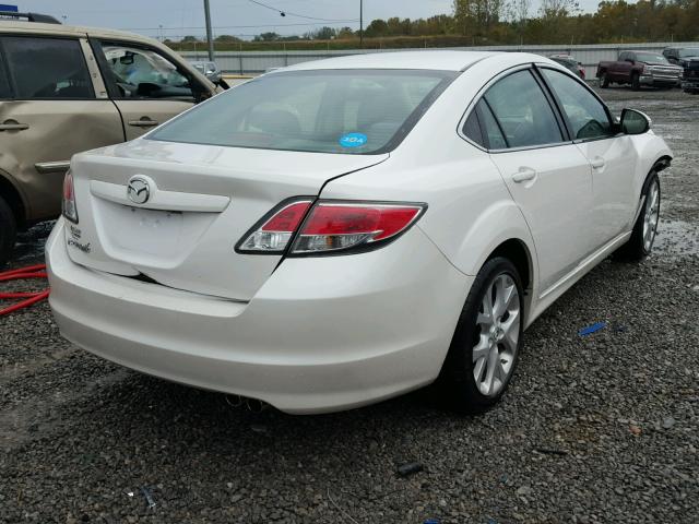 1YVHZ8EH5D5M05697 - 2013 MAZDA 6 WHITE photo 4