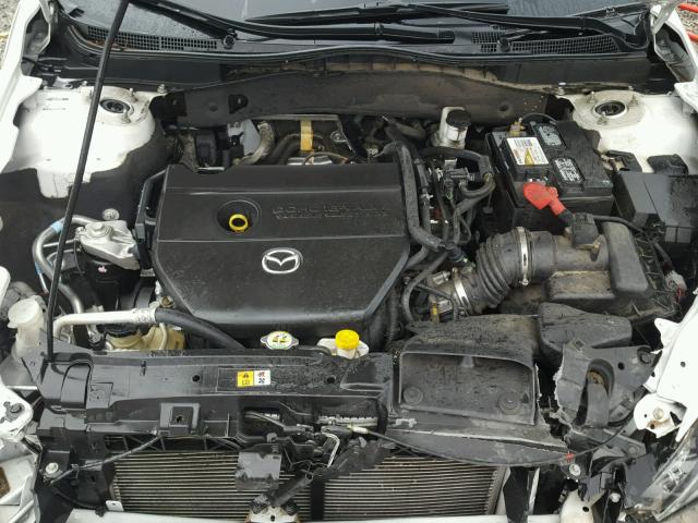 1YVHZ8EH5D5M05697 - 2013 MAZDA 6 WHITE photo 7