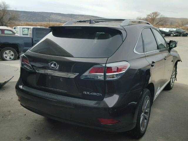 JTJBC1BA4E2068032 - 2014 LEXUS RX 450 BROWN photo 4