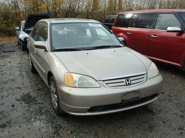 1HGES26751L077254 - 2001 HONDA CIVIC EX BEIGE photo 1