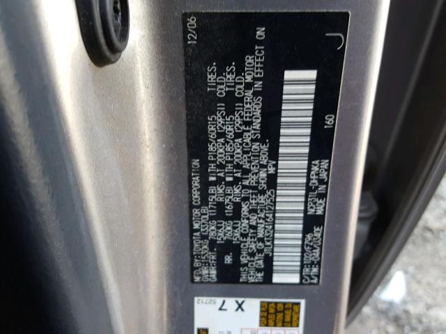 JTLKT324164127525 - 2006 TOYOTA SCION XB Boz foto 10
