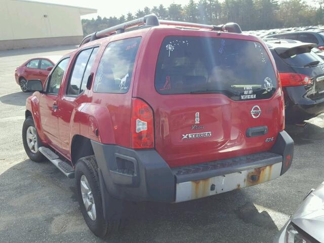 5N1AN08W49C506582 - 2009 NISSAN XTERRA OFF RED photo 3