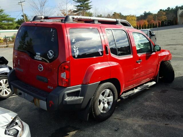 5N1AN08W49C506582 - 2009 NISSAN XTERRA OFF RED photo 4