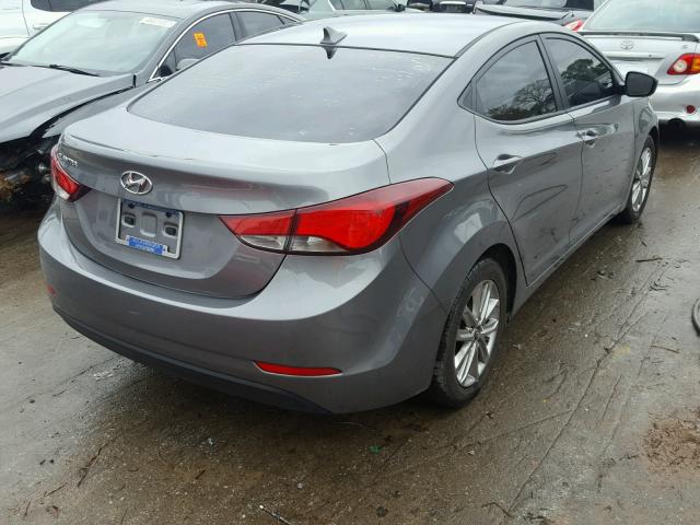 5NPDH4AE0EH466520 - 2014 HYUNDAI ELANTRA GRAY photo 4