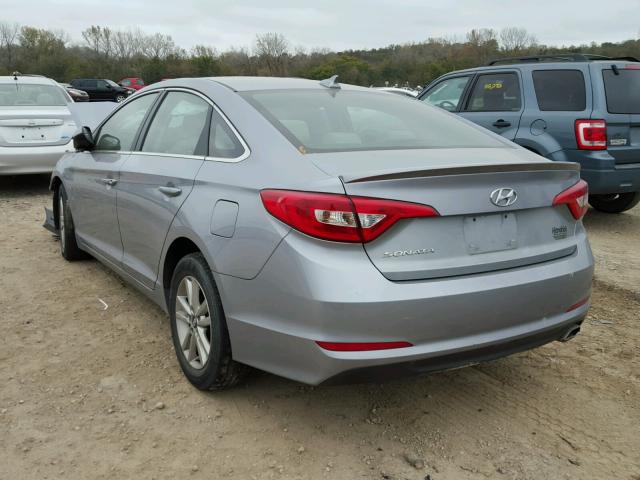 5NPE24AF6FH156324 - 2015 HYUNDAI SONATA SE GRAY photo 3