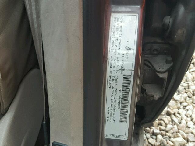 WAUBA24B6WN110024 - 1998 AUDI A6 2.8 QUA GRAY photo 10