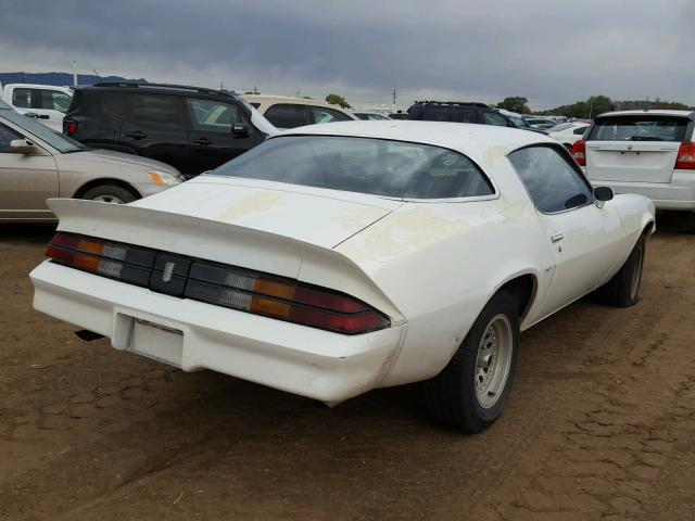 1S87HAL512639 - 1980 CHEVROLET CAMERO WHITE photo 4