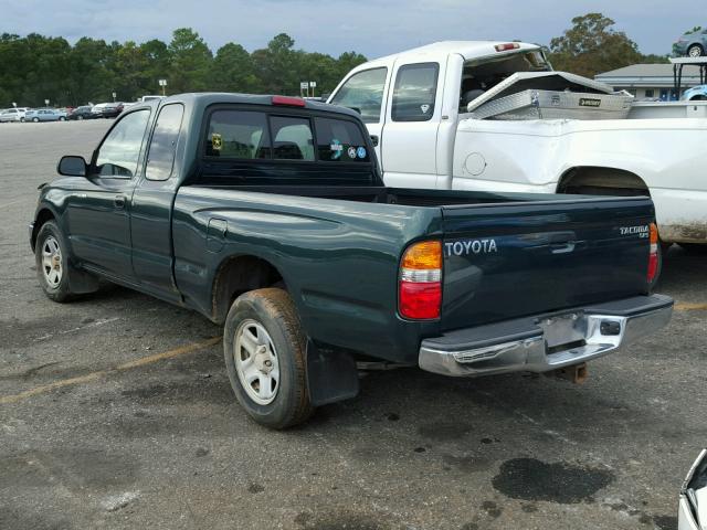 5TEVL52NX2Z885507 - 2002 TOYOTA TACOMA GREEN photo 3