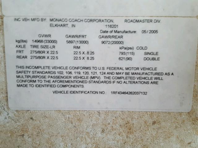 1RF43464262037132 - 2006 ROADMASTER RAIL MONOCOQUE İki rəngli foto 10