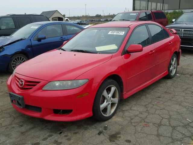 1YVFP84C645N74145 - 2004 MAZDA 6 RED photo 2