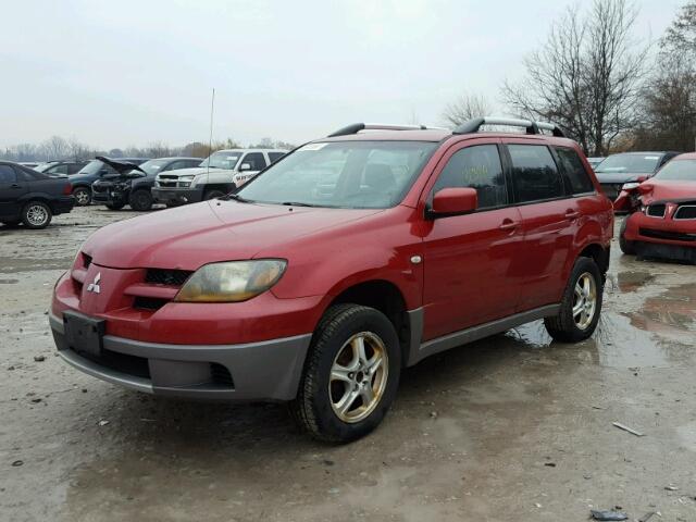 JA4LX31G53U610036 - 2003 MITSUBISHI OUTLANDER RED photo 2