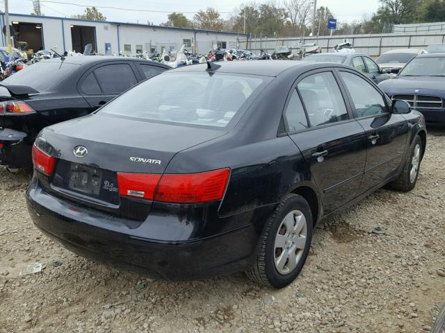 5NPET46C29H500022 - 2009 HYUNDAI SONATA GLS BLACK photo 4