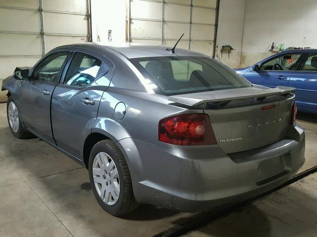 1C3CDZAB5DN554010 - 2013 DODGE AVENGER SE GRAY photo 3