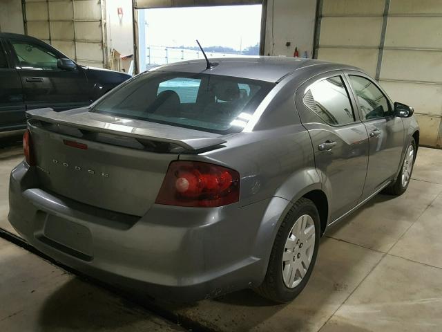 1C3CDZAB5DN554010 - 2013 DODGE AVENGER SE GRAY photo 4