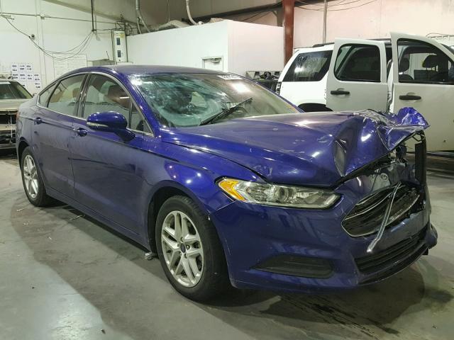 3FA6P0H79GR143651 - 2016 FORD FUSION SE BLUE photo 1