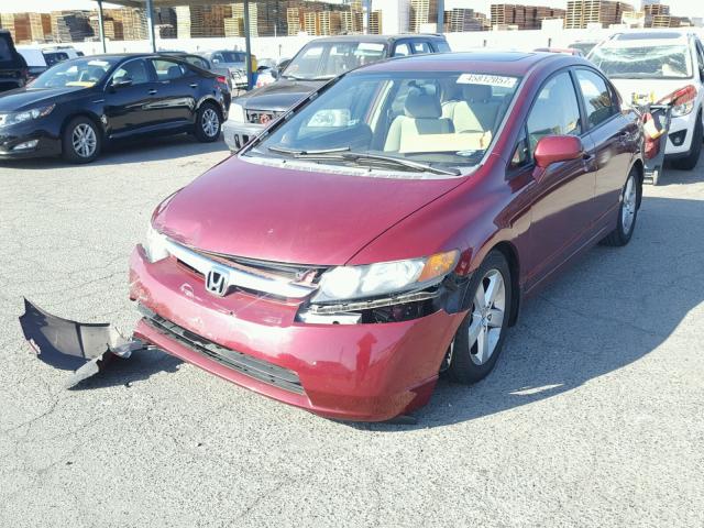 1HGFA168X7L117654 - 2007 HONDA CIVIC EX RED photo 2