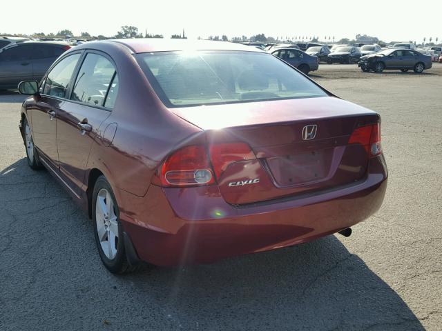 1HGFA168X7L117654 - 2007 HONDA CIVIC EX RED photo 3