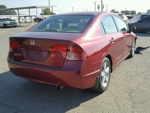 1HGFA168X7L117654 - 2007 HONDA CIVIC EX RED photo 4