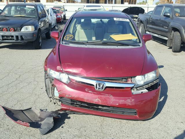 1HGFA168X7L117654 - 2007 HONDA CIVIC EX RED photo 9