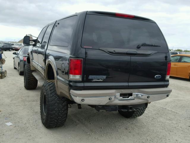 1FMSU43F3YEC87638 - 2000 FORD EXCURSION BLACK photo 3