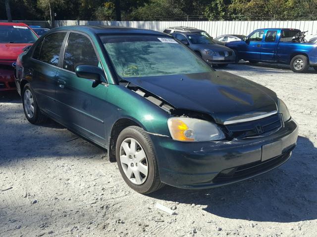 2HGES26781H550593 - 2001 HONDA CIVIC EX GREEN photo 1