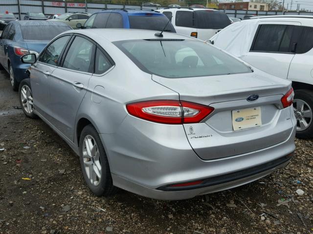 3FA6P0H71ER137498 - 2014 FORD FUSION SE SILVER photo 3