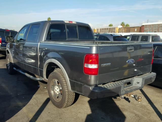 1FTPW14584KC66885 - 2004 FORD F150 SUPER GRAY photo 3