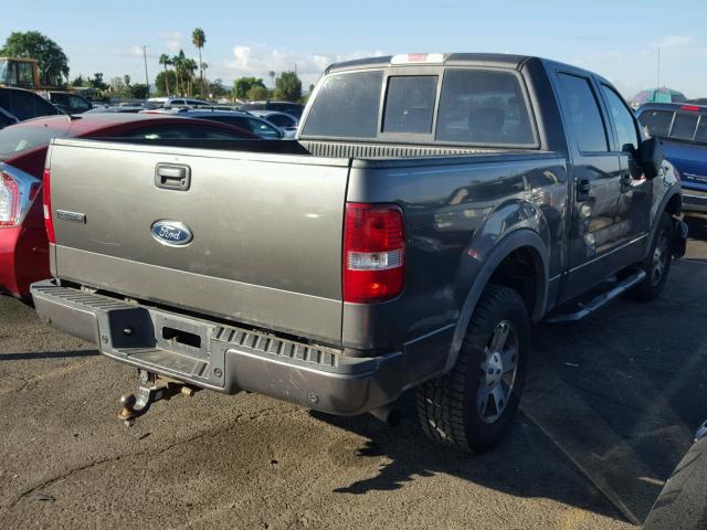 1FTPW14584KC66885 - 2004 FORD F150 SUPER GRAY photo 4