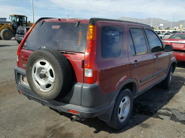 JHLRD78484C040233 - 2004 HONDA CR-V LX RED photo 4