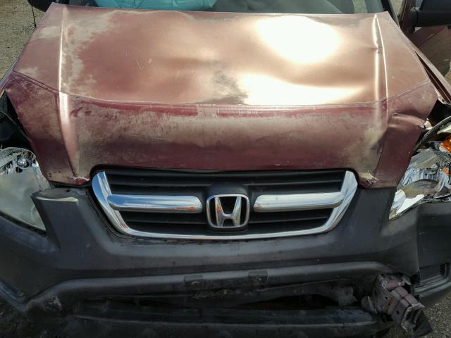 JHLRD78484C040233 - 2004 HONDA CR-V LX RED photo 7