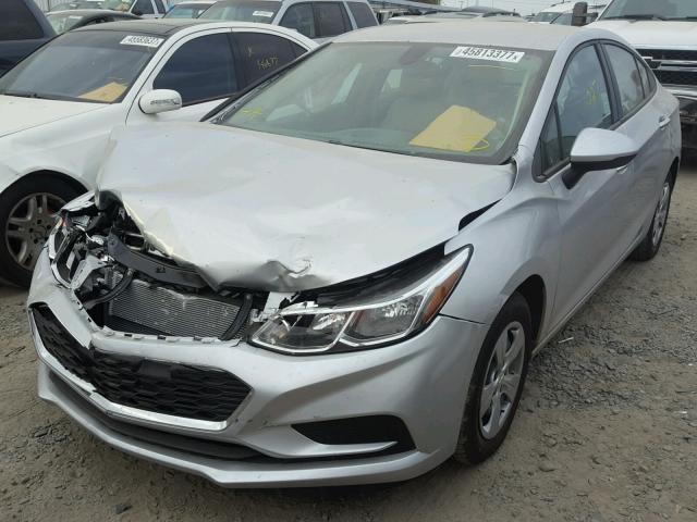 3G1BC5SM9HS571626 - 2017 CHEVROLET CRUZE LS SILVER photo 2