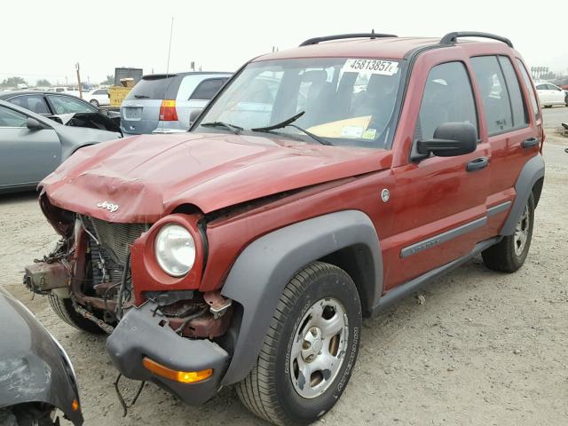 1J4GL48K86W144415 - 2006 JEEP LIBERTY SP RED photo 2