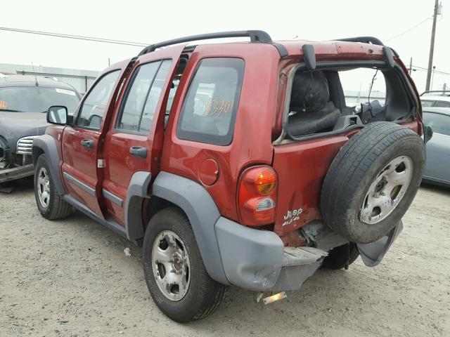 1J4GL48K86W144415 - 2006 JEEP LIBERTY SP RED photo 3