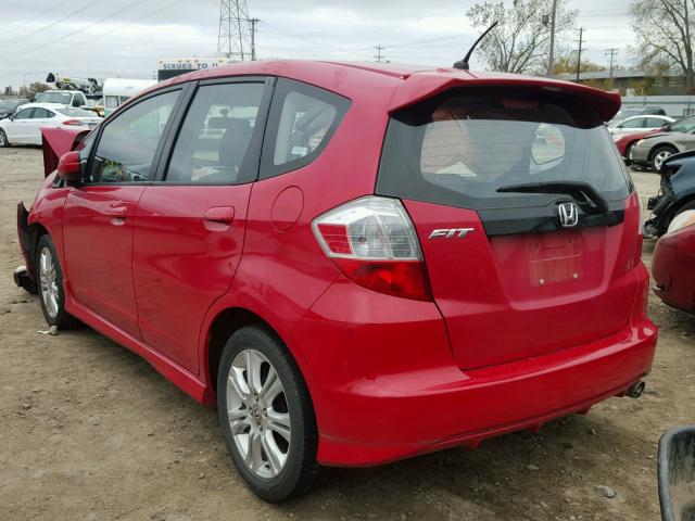 JHMGE88409S000733 - 2009 HONDA FIT SPORT RED photo 3