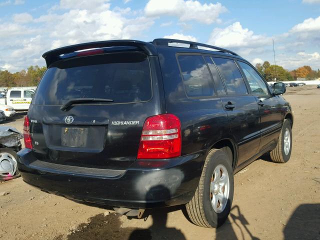 JTEGF21A920038096 - 2002 TOYOTA HIGHLANDER BLACK photo 4