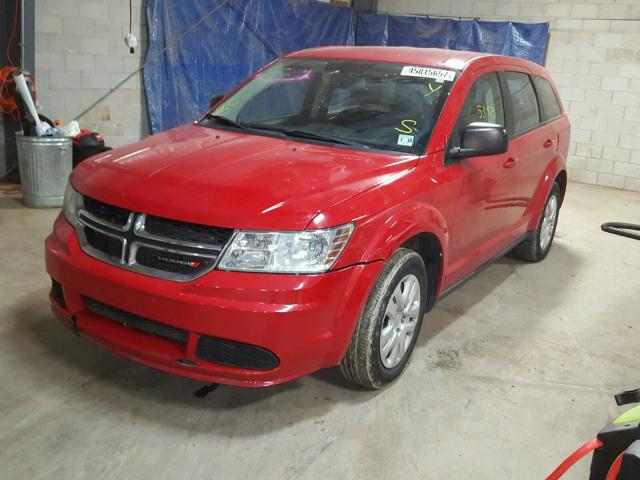 3C4PDCAB6DT701283 - 2013 DODGE JOURNEY SE RED photo 2