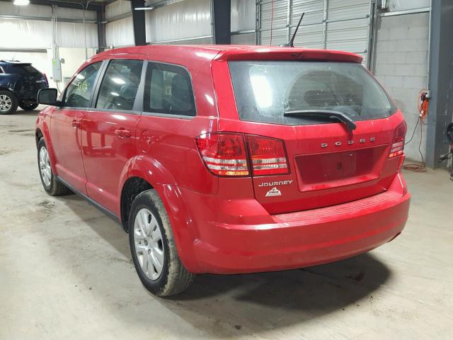 3C4PDCAB6DT701283 - 2013 DODGE JOURNEY SE RED photo 3