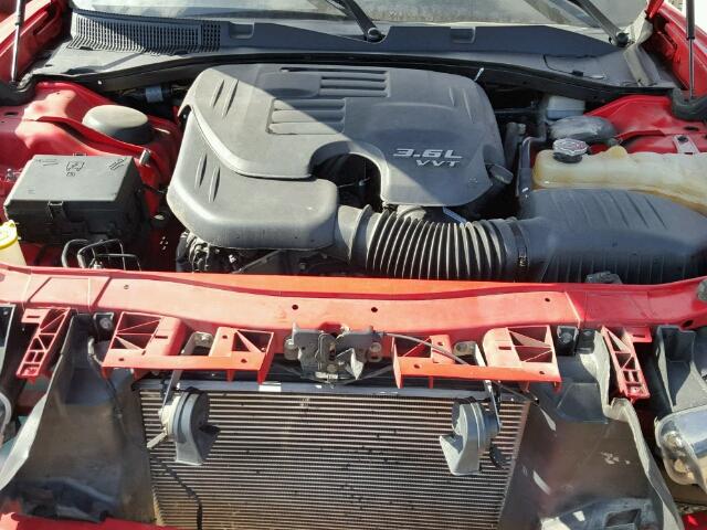 2C3CDXBG8EH277779 - 2014 DODGE CHARGER SE RED photo 7