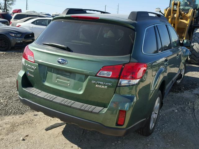 4S4BRBKCXA3328006 - 2010 SUBARU OUTBACK 2. GREEN photo 4