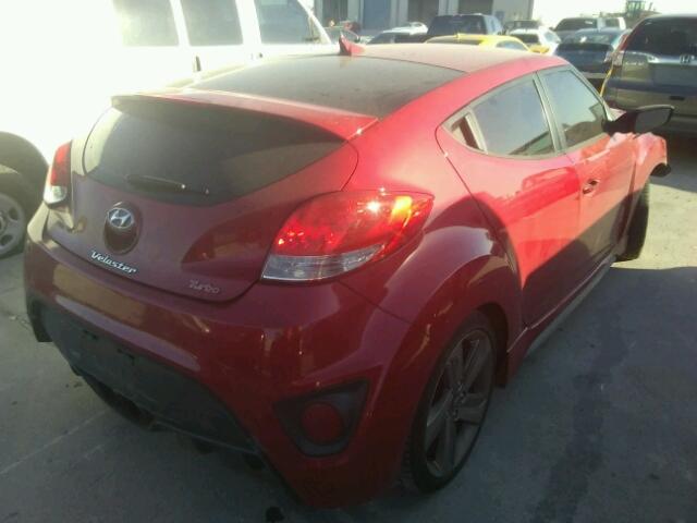 KMHTC6AE7EU184849 - 2014 HYUNDAI VELOSTER T RED photo 4