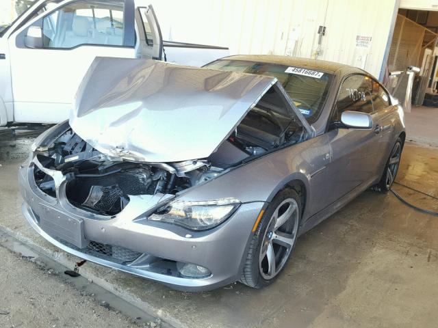 WBAEA53558CV91733 - 2008 BMW 650 I GRAY photo 2