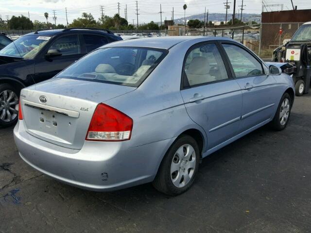 KNAFE122575468316 - 2007 KIA SPECTRA TURQUOISE photo 4